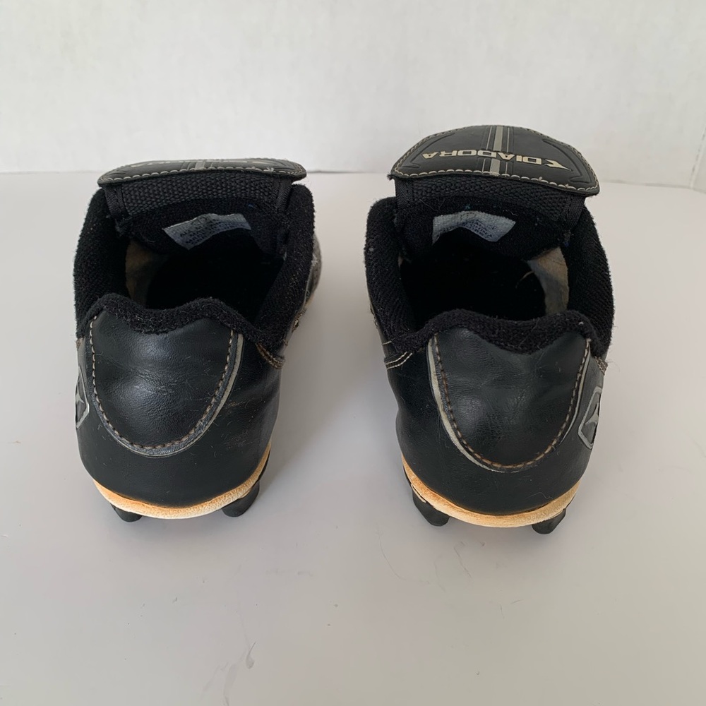 Diadora Cleats Black Silver White Shoes Baseball Boy’s Size 1 - Picture 3 of 16